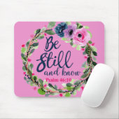 まだあり、ピンクの花の聖書の詩を知って下さい マウスパッド (マウス)