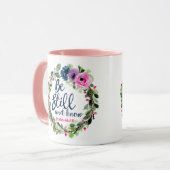 まだあり、ピンクの花の聖書の詩を知って下さい マグカップ (正面左)