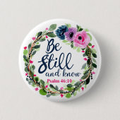 まだあり、ピンクの花の聖書の詩を知って下さい 缶バッジ (正面)