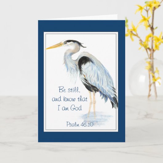 まだあり、私が神の賛美歌の46:10の鷲であることを知って下さい カード (黄色い花)