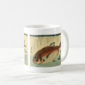 まだい又は赤タイ – 広重の魚日本のプリント コーヒーマグカップ (正面右)
