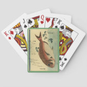 まだい又は赤タイ – 広重の魚日本のプリント トランプ (裏面)