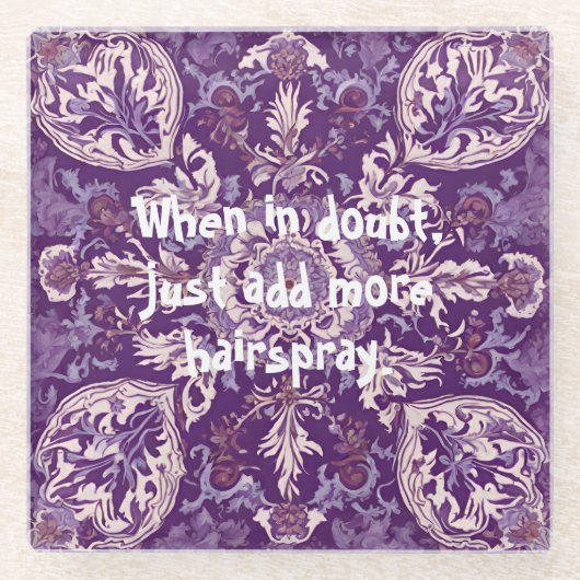 まだおもしろい美容師エレガントへのクリスマスプレゼント ガラスコースター (正面)