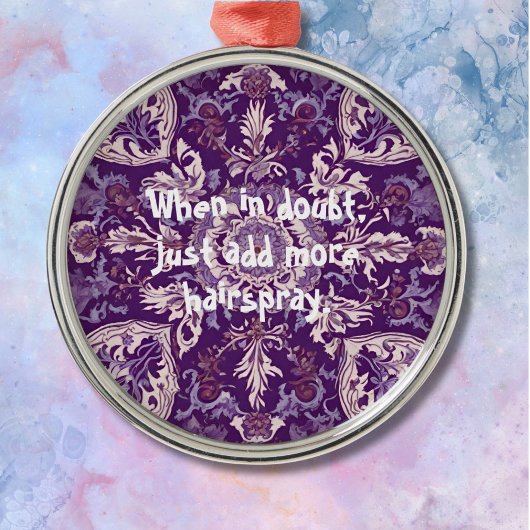 まだおもしろい美容師エレガントへのクリスマスプレゼント メタルオーナメント