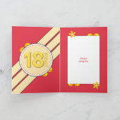 まだかわいい写真レッド18誕生日 カード (内部)