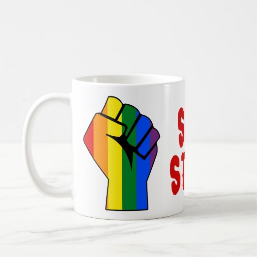 まだここに(LGBTゲイレズビアントランスジェンダー) コーヒーマグカップ (左)