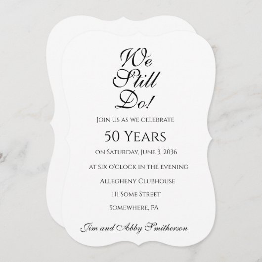 まだだ！記念日のパーティの招待状 (正面/裏面)