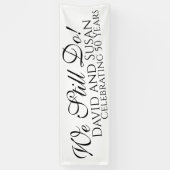 まだだ！記念日パーティーバナー 横断幕 (縦)