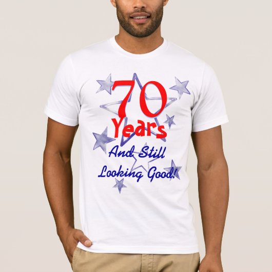 まだよい第70誕生日を見ること Tシャツ (正面)
