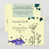 まだらな青い花 招待状 (正面/裏面)