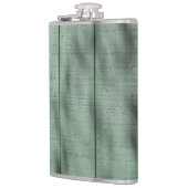 まだらにされた影またはライトが付いている素朴な緑の木製の壁 フラスク (左)