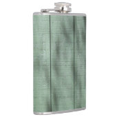 まだらにされた影またはライトが付いている素朴な緑の木製の壁 フラスク (右)