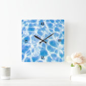 まだらにされた水 スクエア壁時計 (ホーム)
