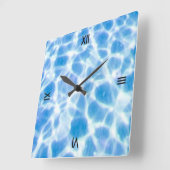 まだらにされた水 スクエア壁時計 (傾斜)