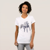 まだらにされた灰色の馬のスコップの首のワイシャツ Tシャツ (正面フル)