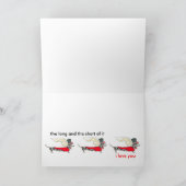 まだらにして下さいダックスフント"骨Mot "を カード (内部)