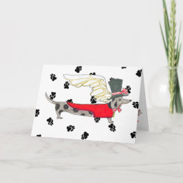 まだらにして下さいダックスフント"骨Mot "を カード