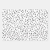 まだらダルマ天パターン（黒/白） ラッピングペーパーシート (正面2)