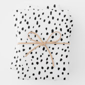 まだらダルマ天パターン（黒/白） ラッピングペーパーシート (インサイチュ)