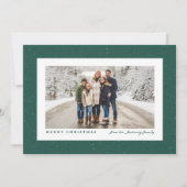 まだらフレーム緑のアウトドアのクリスマスの写真 シーズンカード (正面)