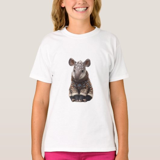 まだら模様のセータータピールキッズ Tシャツ (正面)