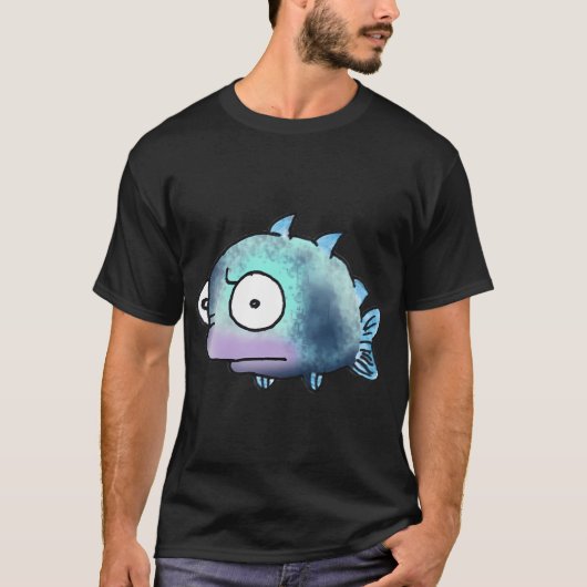 まだら模様の懐疑的な魚 Tシャツ (正面)