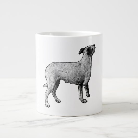 まだら模様の空見犬 ジャンボコーヒーマグカップ (正面)