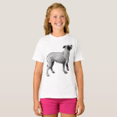 まだら模様の空見犬 Tシャツ (正面フル)