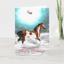 まだら馬のアラビアの馬のクリスマス
