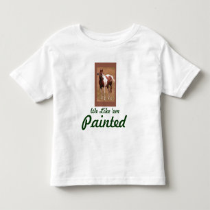 まだら馬の馬のワイシャツ トドラーTシャツ