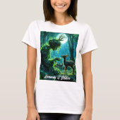 まだら鹿に優しく触れる自然の力 Tシャツ (正面)