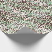 まだら，ヒョウ，熱帯，ヤシ，葉，茶色， ラッピングペーパー (角)