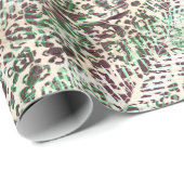 まだら，ヒョウ，熱帯，ヤシ，葉，茶色， ラッピングペーパー (ロールコーナー)