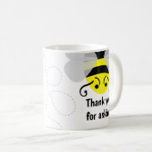 「まだコーヒーを飲んでいないわ」クランキー・ビー・マググ コーヒーマグカップ (正面右)