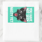 まだステッカーを見扱いにくていない 長方形シール (バッグ)