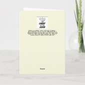 "まだターニングヘッド" – メドおもしろいサ誕生日カード カード (裏面)