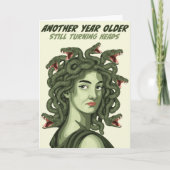 "まだターニングヘッド" – メドおもしろいサ誕生日カード カード (正面)