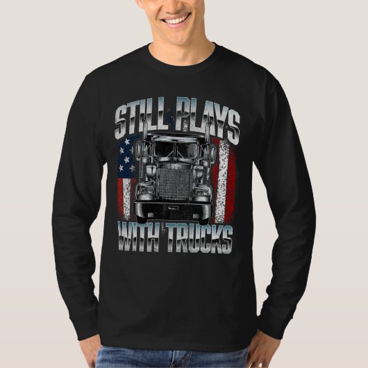 まだトラックで遊ぶ Tシャツ (正面)