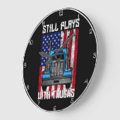 まだトラック遊がある ラージ壁時計 (傾斜)