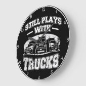 まだトラック遊がある ラージ壁時計 (傾斜)