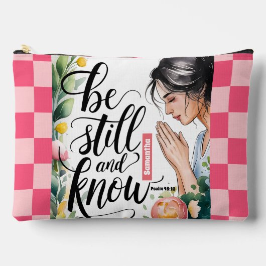 まだパーソナライズされたクリスチャンの女性を知っている アクセサリーポーチ (正面)