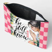 まだパーソナライズされたクリスチャンの女性を知っている アクセサリーポーチ (見開き)