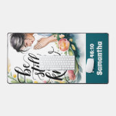 まだパーソナライズされたクリスチャンの女性を知っている デスクマット (キーボード&マウス)