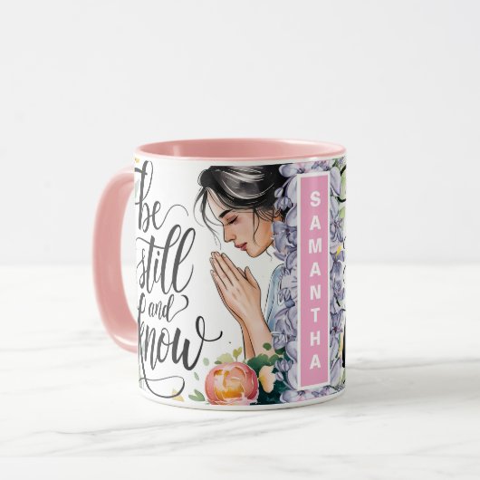 まだパーソナライズされたクリスチャンの女性を知っている マグカップ (正面左)