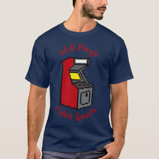 まだビデオゲームをする女の子男の子 Tシャツ