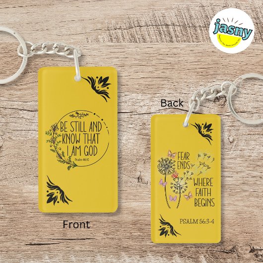 まだユニークキリスト教の聖なる書物、 経典イエロー キーホルダー