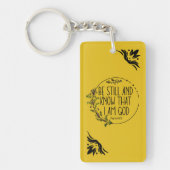 まだユニークキリスト教の聖なる書物、 経典イエロー キーホルダー (正面)