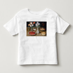 まだユリ、チューリップ、さくらんぼおよびいちご トドラーTシャツ