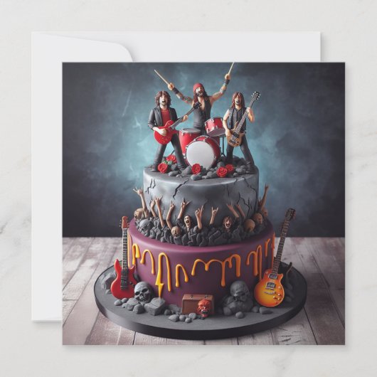 まだロッキング、おもしろい高齢者誕生祝い 招待状 (正面)