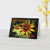 まだ一緒に咲いているハッピーアニバーサリーカード カード (黄色い花)